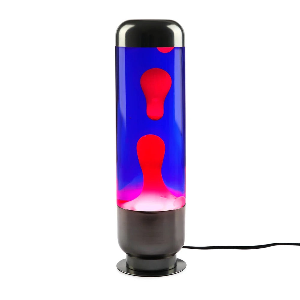 Lavalampe 35 cm Lila Rot – Deko Tischlampe mit GU10 Leuchtmittel