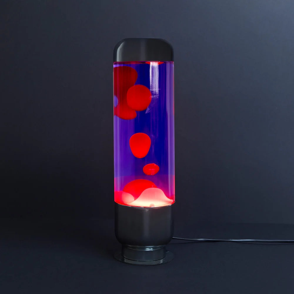 Lavalampe 35 cm Lila Rot – Deko Tischlampe mit GU10 Leuchtmittel