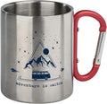moses. Karabiner-Becher „Adventure is Waiting“ – Edelstahl Camping-Becher 300 ml
